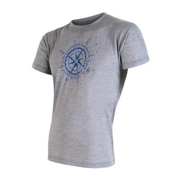 Obrázek SENSOR MERINO ACTIVE COMPASS pánské triko kr.rukáv šedá