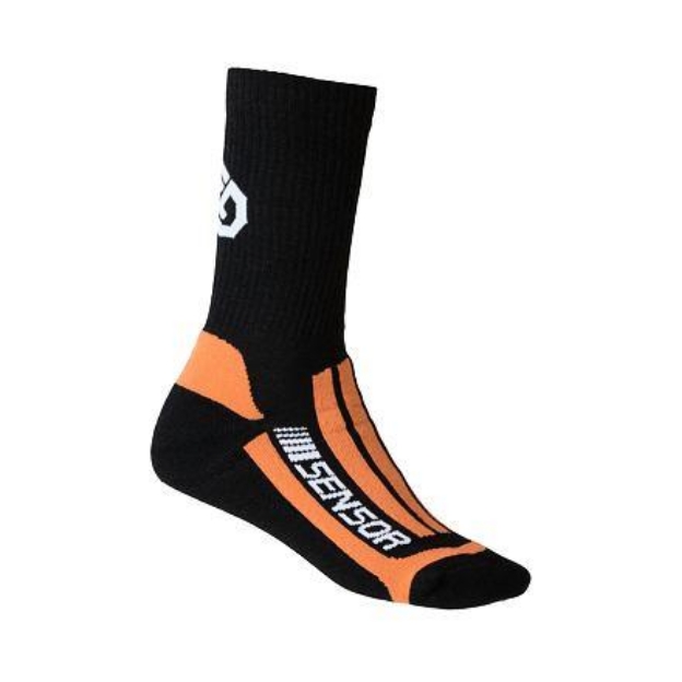 Obrázek SENSOR PONOŽKY TREKING MERINO černá/oranžová