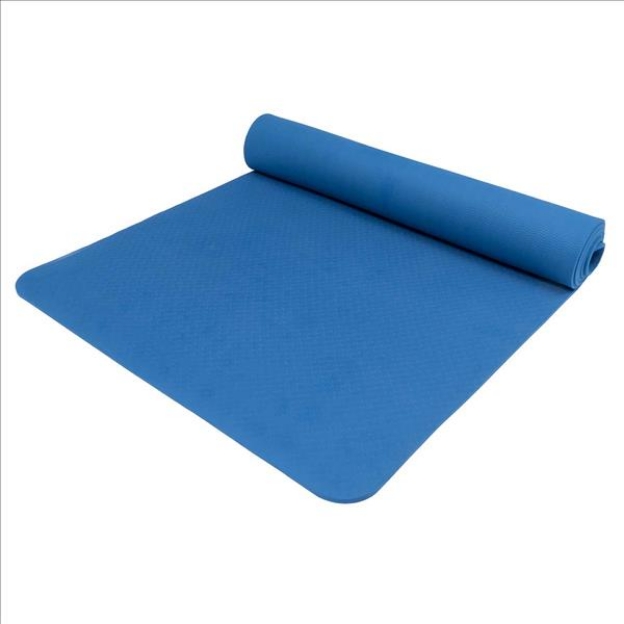 Obrázek YATE Yoga Mat TPE, tm. modrá, 195x61x0.6cm