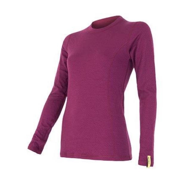 Obrázek SENSOR MERINO DF dámské triko dl.rukáv lilla