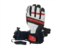 Obrázek Lyžařské pánské rukavice Damani R03 - SKI celokožené (černo-bílo-červená)