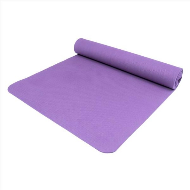 Obrázek YATE Yoga Mat TPE, tm.fialová, 195x61x0.6cm