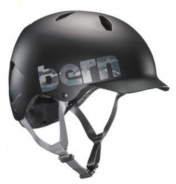 Obrázek Helma Bern Bandito matte black camo logo