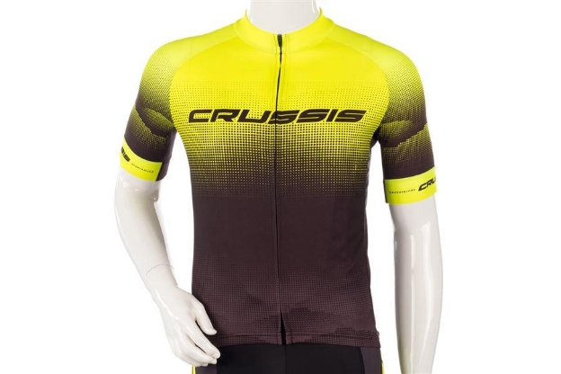 Obrázek Cyklistický dres CRUSSIS, krátký rukáv, černá/žlutá