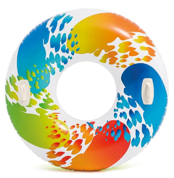 Obrázek Nafukovací kruh s držadly Intex Color 119 cm