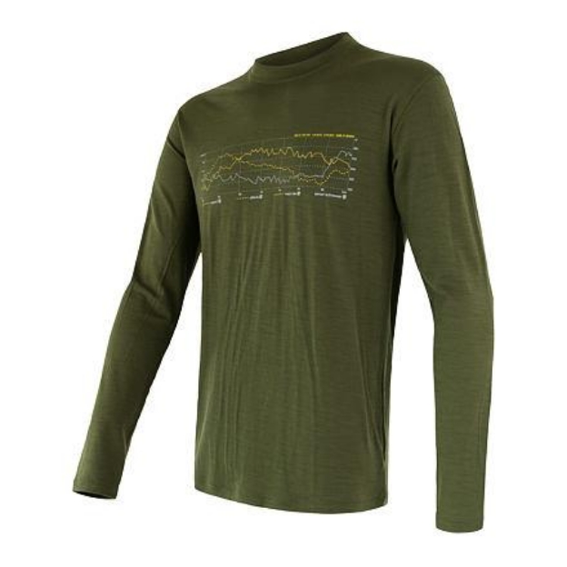 Obrázek SENSOR MERINO ACTIVE TRACK pánské triko dl.rukáv safari