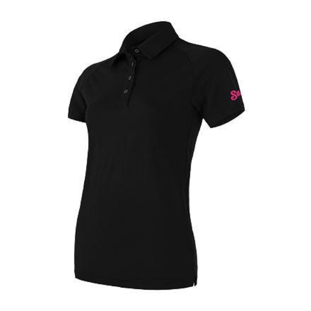 Obrázek SENSOR MERINO ACTIVE POLO dámské triko kr.rukáv černá