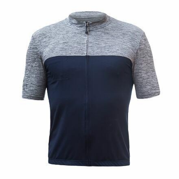Obrázek SENSOR CYKLO MOTION pánský dres kr.rukáv celozip deep blue/šedá