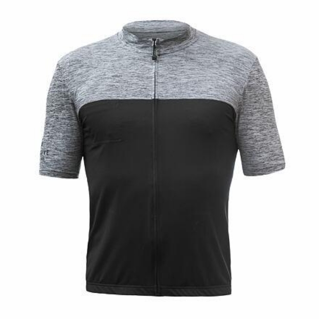 Obrázek SENSOR CYKLO MOTION pánský dres kr.rukáv celozip černá/šedá