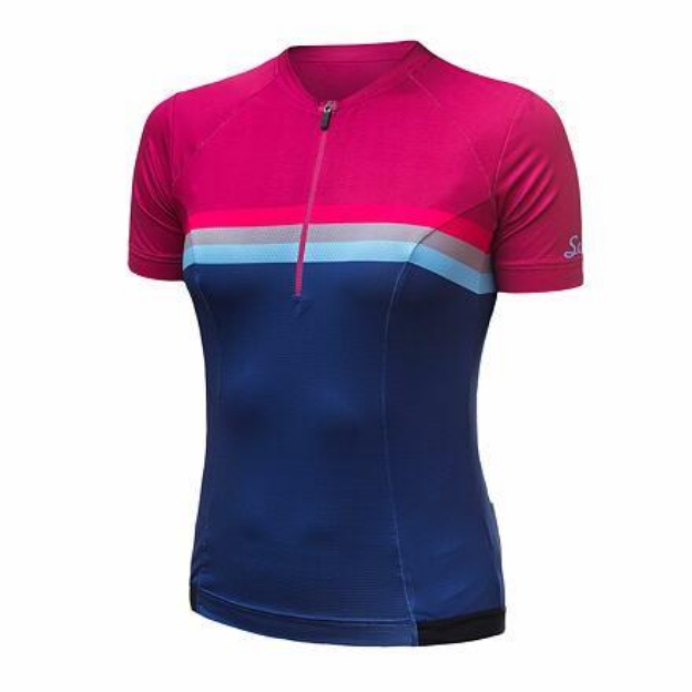 Obrázek SENSOR CYKLO TOUR dámský dres kr.rukáv lilla stripes