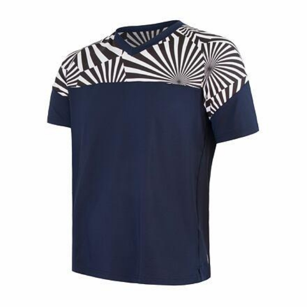 Obrázek SENSOR HELIUM pánský dres volný kr.rukáv deep blue/geometry