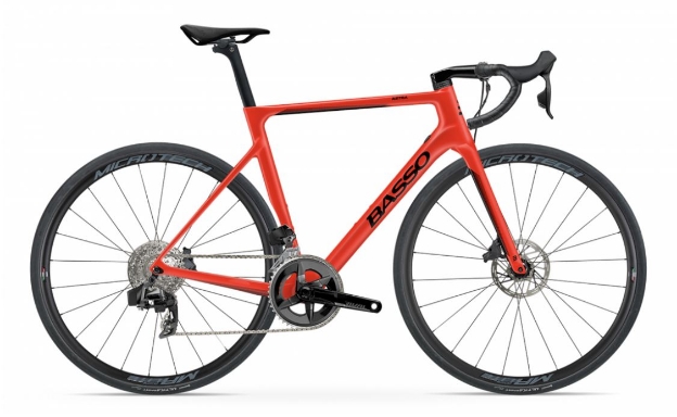 Obrázek Basso Astra disc, samoa red, sram rival etap AXS, Microtech MR Lite, 2022
