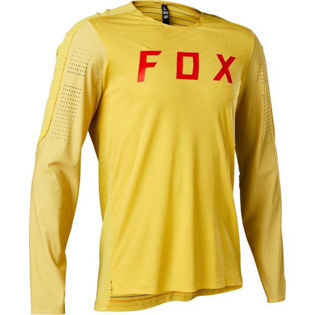 Picture of Fox Flexair Pro Ls Jersey Pear Yellow
