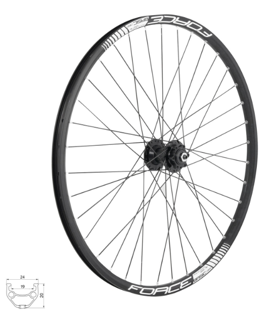 Obrázek Kolo přední FORCE BASIC DISC 622x19 F804332-6d 32d