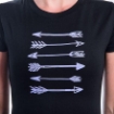 Obrázek SENSOR MERINO ACTIVE ARROWS dámské triko kr.rukáv černá