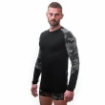 Obrázek SENSOR MERINO IMPRESS pánské triko dl.rukáv černá/honeycomb