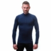 Obrázek SENSOR MERINO DF pánské triko dl.rukáv zip deep blu