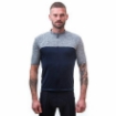 Obrázek SENSOR CYKLO MOTION pánský dres kr.rukáv celozip deep blue/šedá
