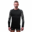 Obrázek SENSOR MERINO IMPRESS pánské triko dl.rukáv černá/honeycomb