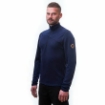 Obrázek SENSOR MERINO UPPER pánská mikina krátký zip deep blue