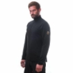 Obrázek SENSOR MERINO UPPER pánská mikina krátký zip černá