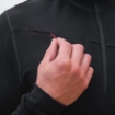 Obrázek SENSOR MERINO UPPER pánská mikina krátký zip černá
