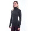 Obrázek SENSOR MERINO BOLD dámské triko dl.rukáv roll neck anthracite gray