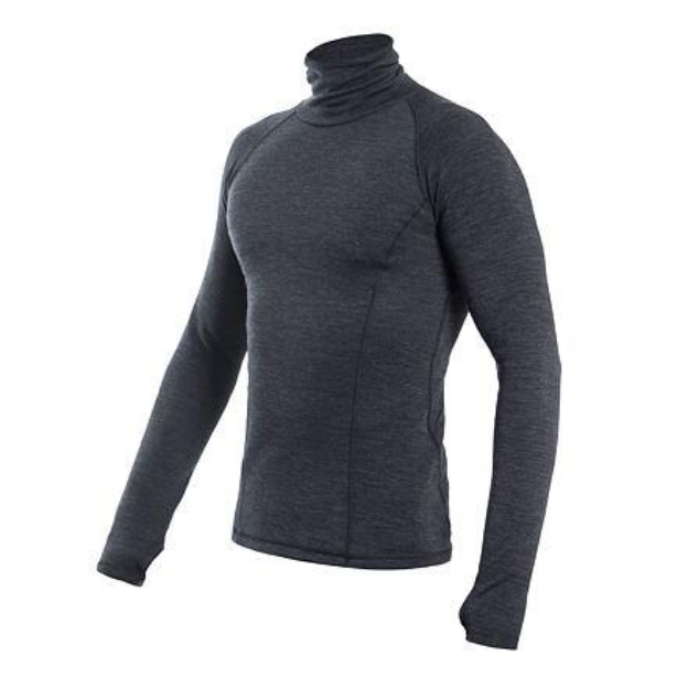 Obrázek SENSOR MERINO BOLD pánské triko dl.rukáv roll neck anthracite gray