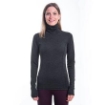 Obrázek SENSOR MERINO BOLD dámské triko dl.rukáv roll neck anthracite gray