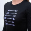 Obrázek SENSOR MERINO ACTIVE ARROWS dámské triko dl.rukáv černá