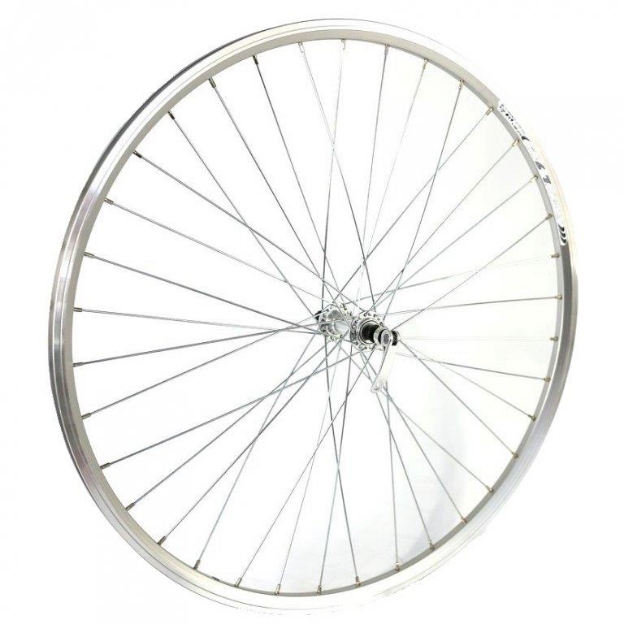 Obrázek Kolo zapletené 26" 559-19 Dragon přední RU SH 36 stříbrné Union/CnSpoke