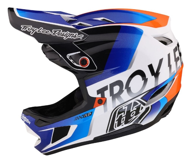 Obrázek Troy Lee Designs D4 COMPOSITE MIPS Qualifier White/Blue