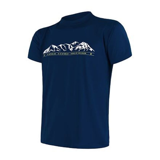 Obrázek SENSOR COOLMAX TECH MOUNTAINS LIMITED pánské triko kr.rukáv deep blue