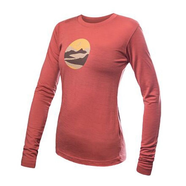 Obrázek SENSOR MERINO ACTIVE TRIGLAV dámské triko dl.rukáv terracotta