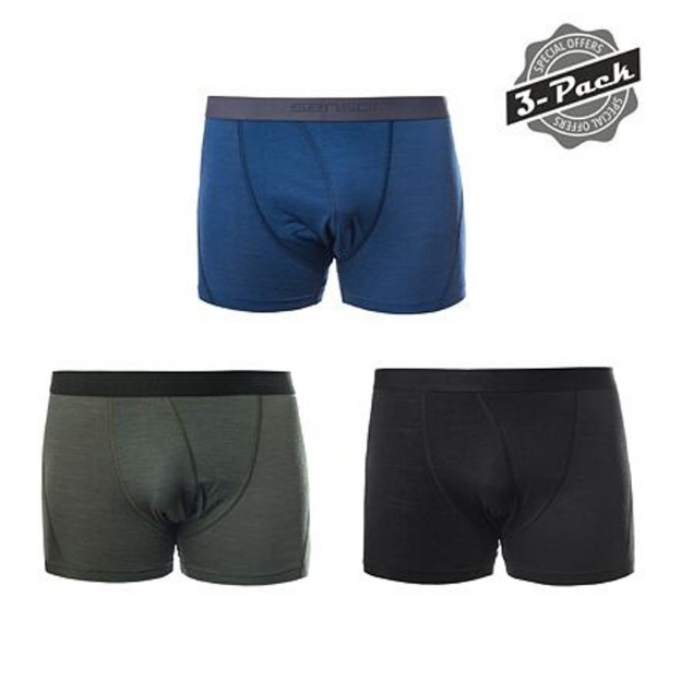 Obrázek SENSOR MERINO AIR 3-PACK pánské trenky černá/tm.modrá/olive
