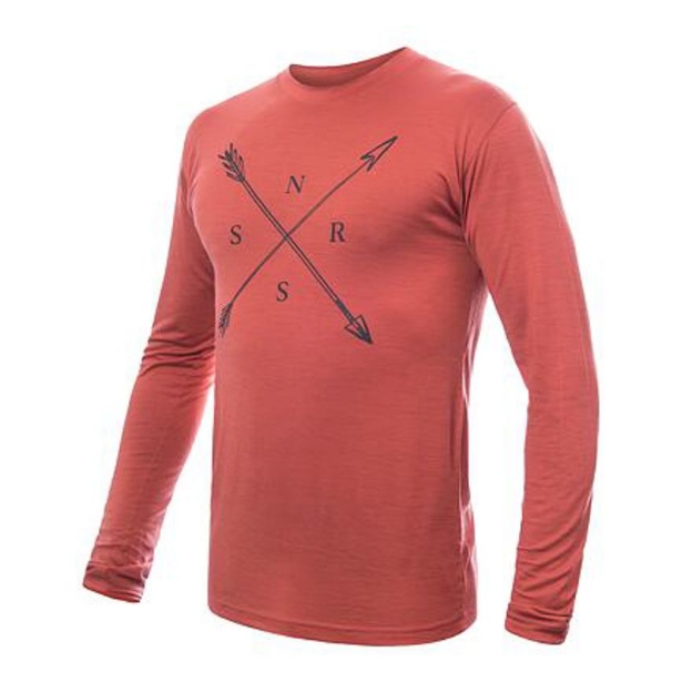 Obrázek SENSOR MERINO ACTIVE SNSR pánské triko dl.rukáv terracotta