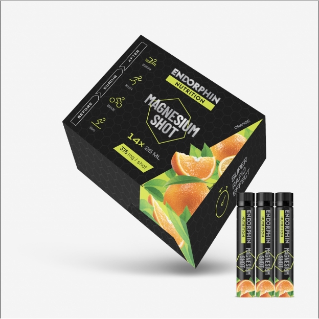 Obrázek Endorphin Nutrition Box Magnesium Shoty pomeranč 25ml x 14ks