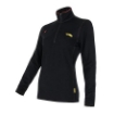 Obrázek SENSOR MERINO UPPER dámská mikina krátký zip černá