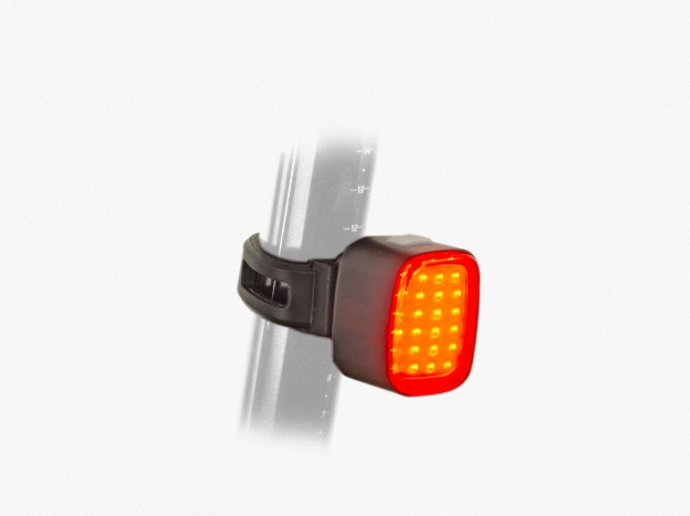 Obrázek AUTHOR Světlo zad. Cubus USB CobLed 50 lm - černá/červené-sklo